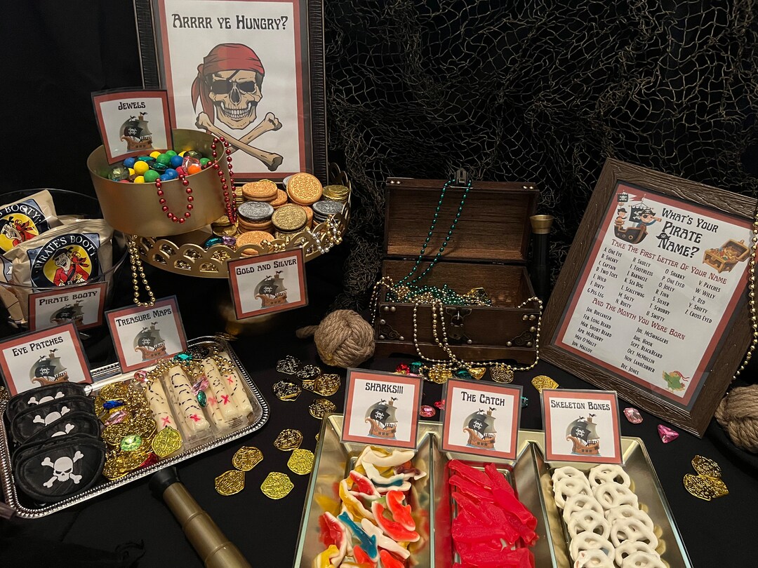 Pirate Party Food Labels, Food Labels for Your Pirate Party, What's
