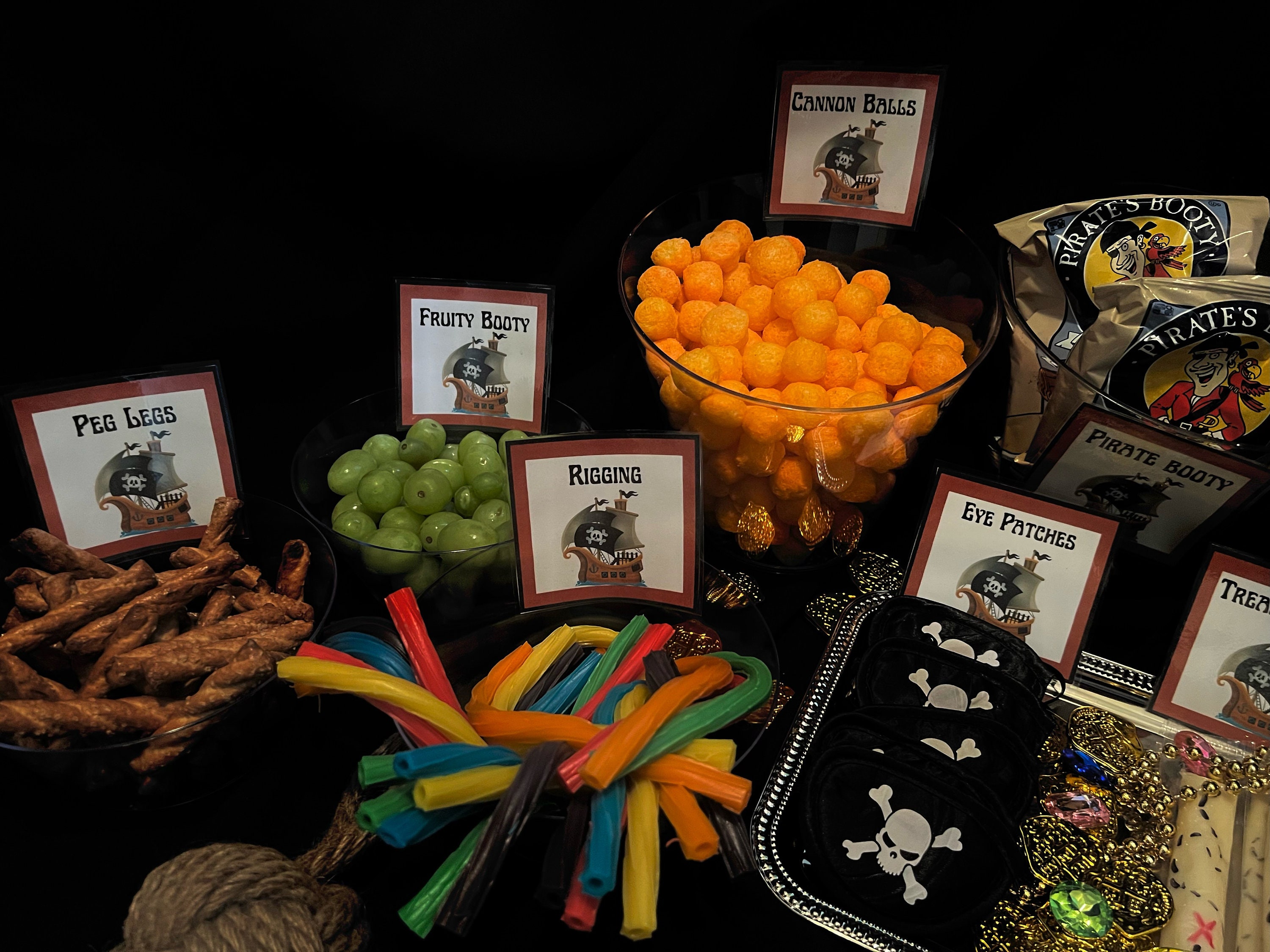 Pirate Party Food Labels, Food Labels for Your Pirate Party, What's