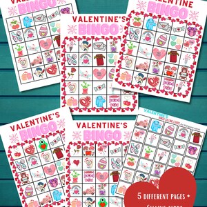 Valentine's Day BINGO/ 4x4 or 5x5 Game cards image 1