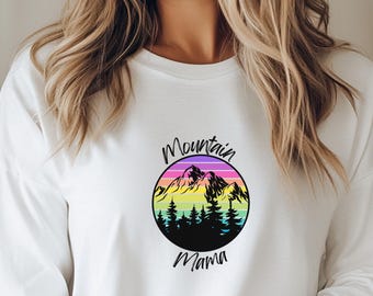 Mountain Mama Vintage Long T shirt| Gift for Mom | New Mom Gift | Christmas for Gift for Mom.