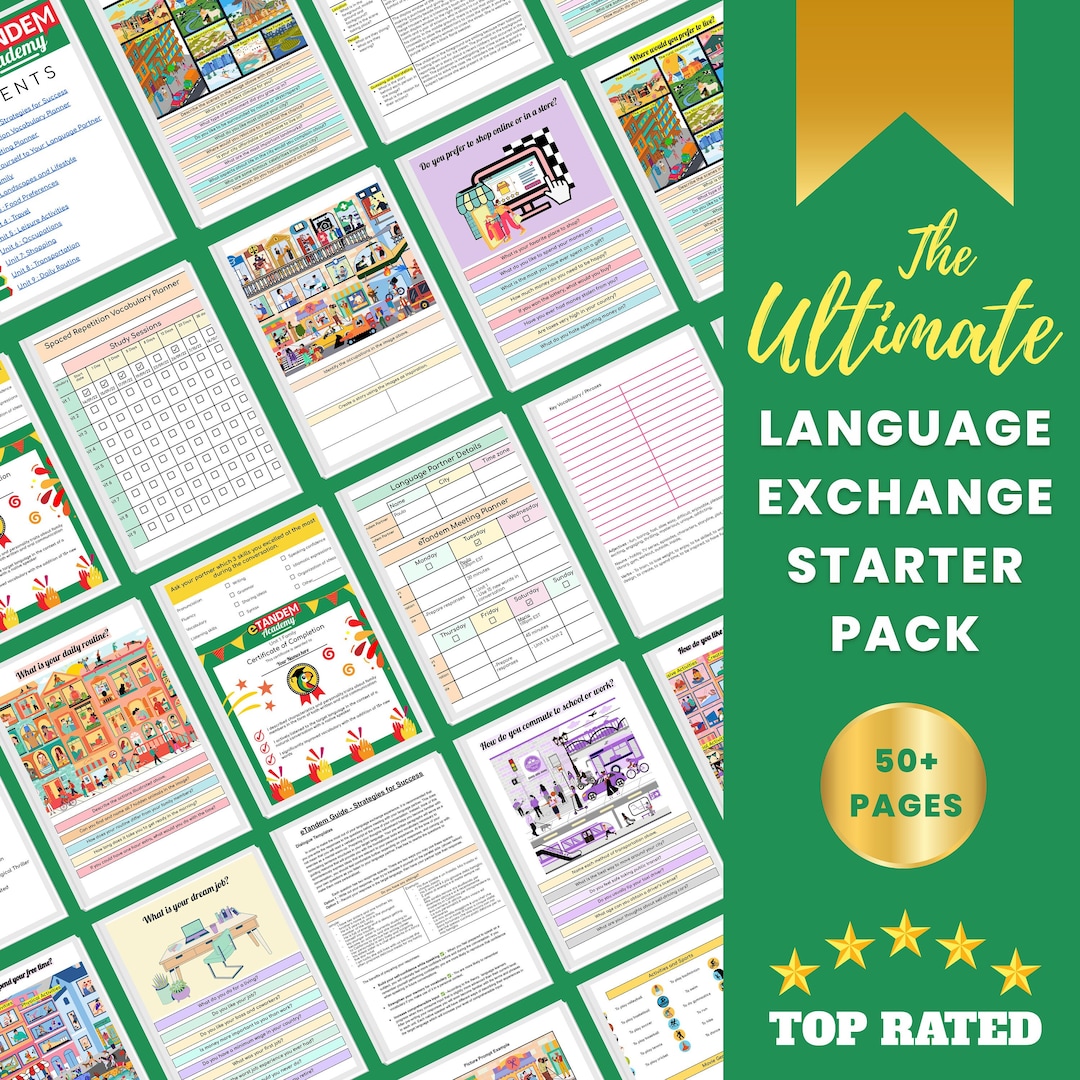 The Ultimate Language Exchange Study Workbook E-bundle - Learn How to ...