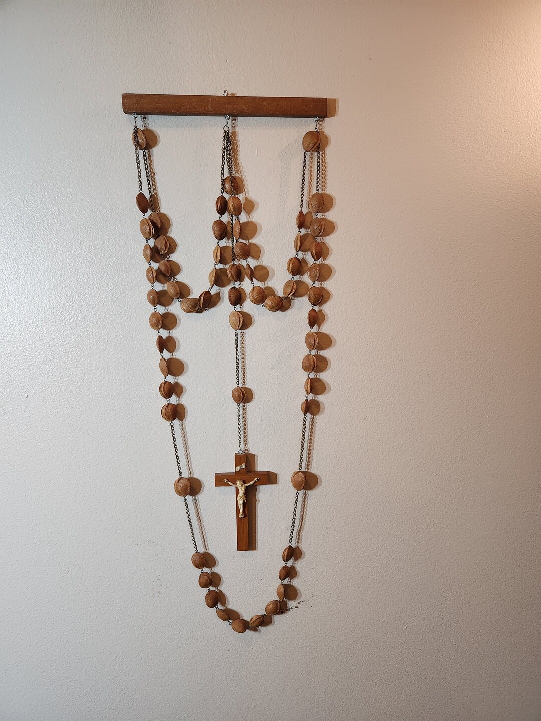 Vintage Italian Rosary I Very Large Wall Hanging Rosary I 28 Inch Plus