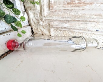 Vintage Glass Rolling Pin  I    14 3/8 inches