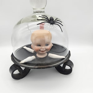 One of a Kind     Statement Piece    Three Faced Doll     Creepy Quirky Odd      Halloween Decor