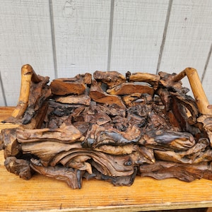 Vintage Burl Wood Tray    One of a Kind   Centerpiece    Handcrafted