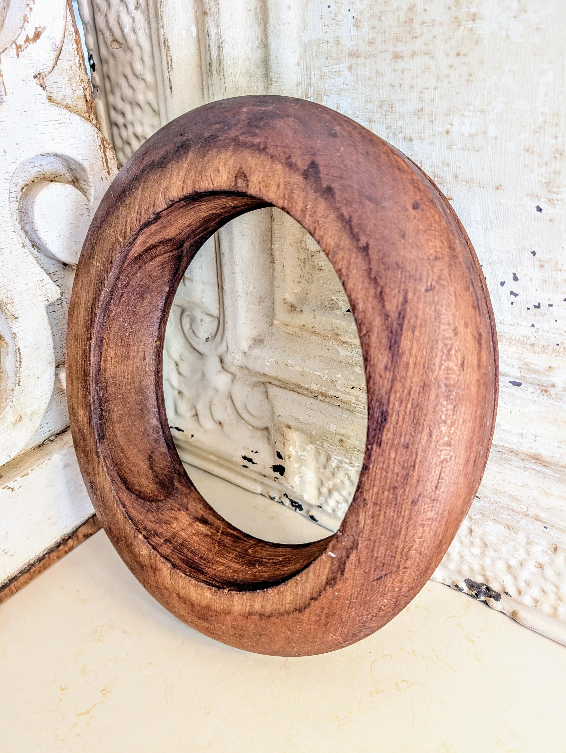 Antique Primitive Wooden Block Hat Brim Mold Millinery Form 