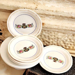 5 Antique Butter Pats   I   Art Deco