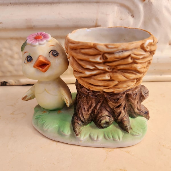 Vintage Baby Bird with Nest   I    Tiny Planter    I    Easter Decor   I    Spring Decor  I   Perfect for a Charcuterie Board