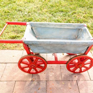 Antique Wood Wagon I  Unique Storage  I    Children's Room   I  Circus Prop  I  Hand Cart