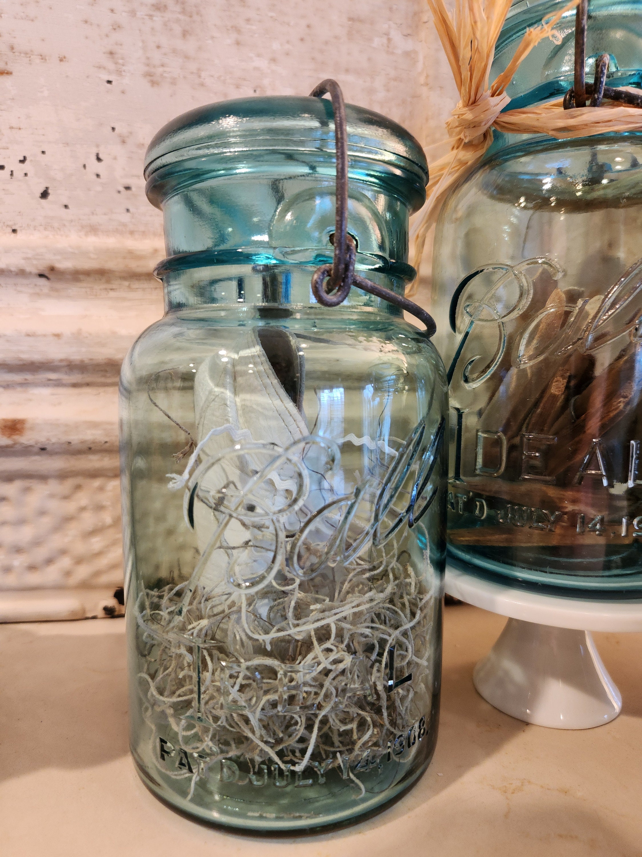 ヴィンテージ　Ball キルティング　ジェリージャー ボール社（Ball社）のヴィンテージメイソン・ジャーです。