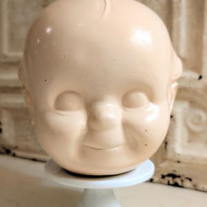 Rare Composite Kewpie Doll Head I   LARGE 7 inches tall   I     Excellent Condition   I   Fabulous Vintage Display