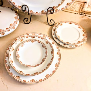 Antique Limoges L. Bernardaud China     Floral Plates Bowls Platters Serving Pieces    France     Art Deco Rare Pattern BER582