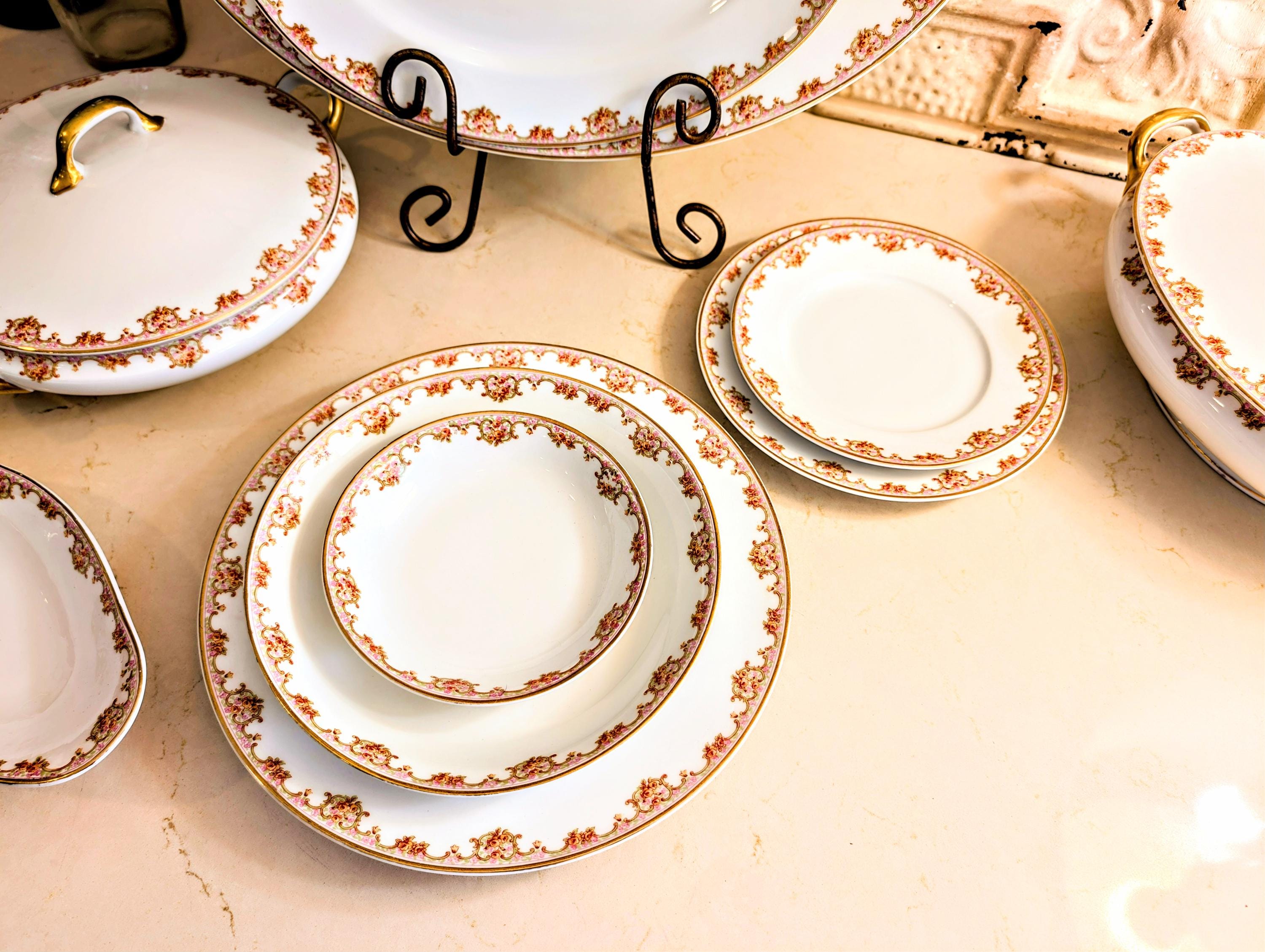 Rose Pattern Limoges - Etsy