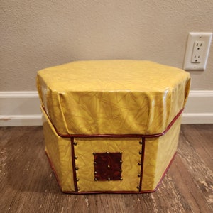 MCM Foot Stool   I   Vintage Ottoman   I   Small Storage Chest