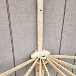 Large Antique Hanging, Wall Mounted Wood Drying Rack, Primitive Kitchen ...