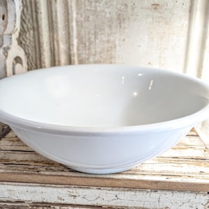 Antique Ironstone Bowl    I    Very Large   14.25  inch diameter  I    English Ironstone Basin