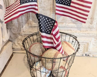 Vintage American Playground Device Co. Metal Wire Locker Basket