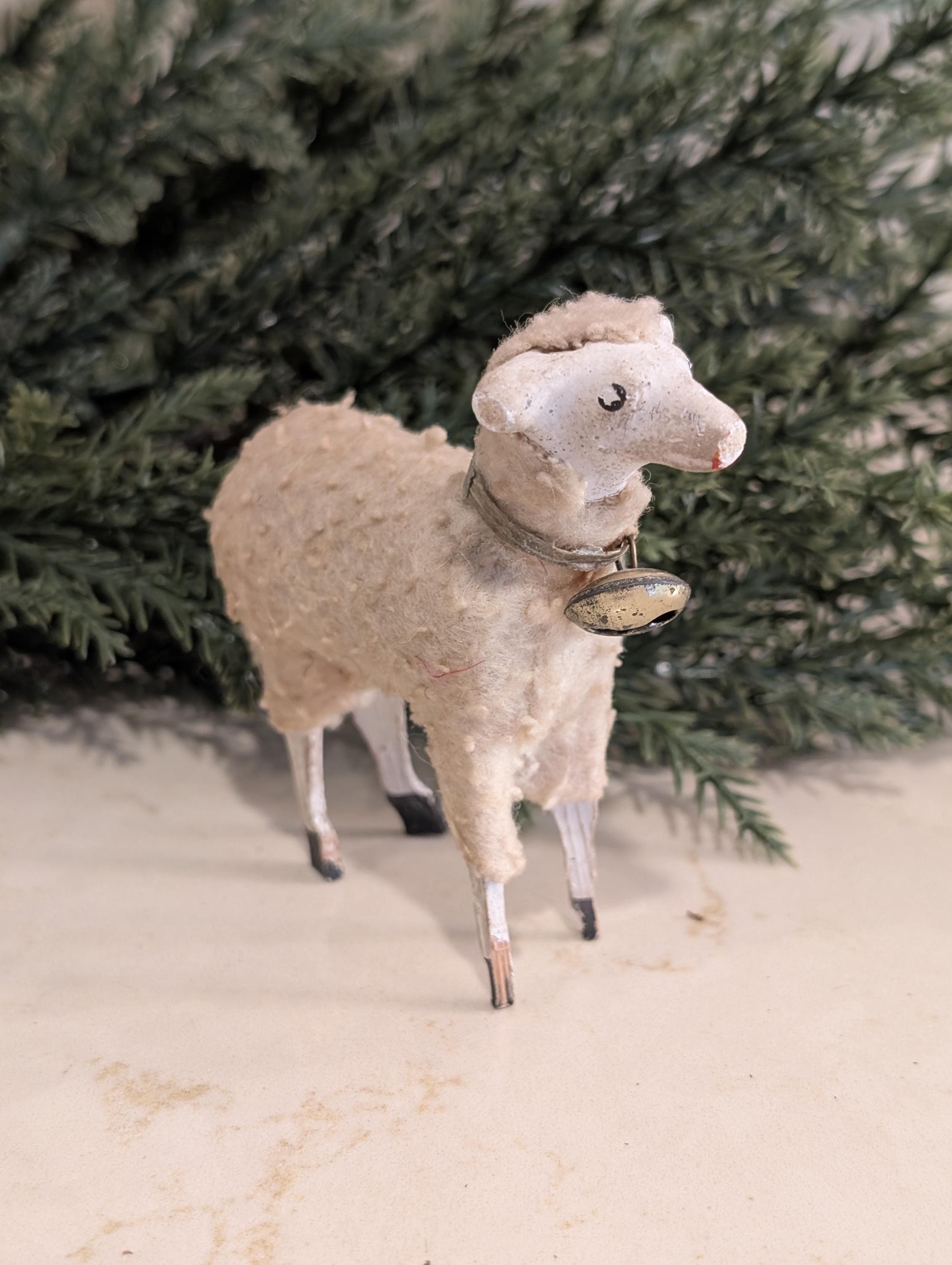 * antique ornament ❀ * 古い羊さん オーナメント Antique Putz Sheep - Etsy