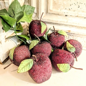 Vintage Sugar Beaded Apples  SEVEN