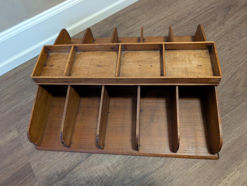 Antique Desk Organizer I Office Storage I Unique Wood Display Piece - Etsy