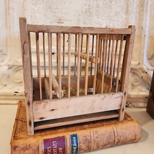 Antique European Bird Cage   I     Complete Wood Construction