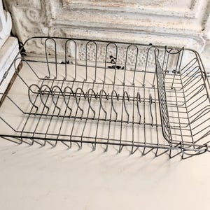Large Antique Wire Dish Rack   Cutlery Tray