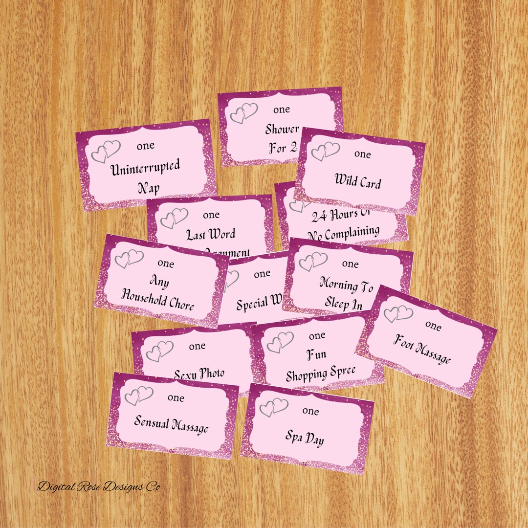 Love Coupon Book for Her/ Printable Love Coupon Book/ Customizable Love Coupons/ Anniversary ...