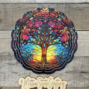 Tree of Life wind spinner, 8in wind spinner, wind spinner, sublimated wind spinner