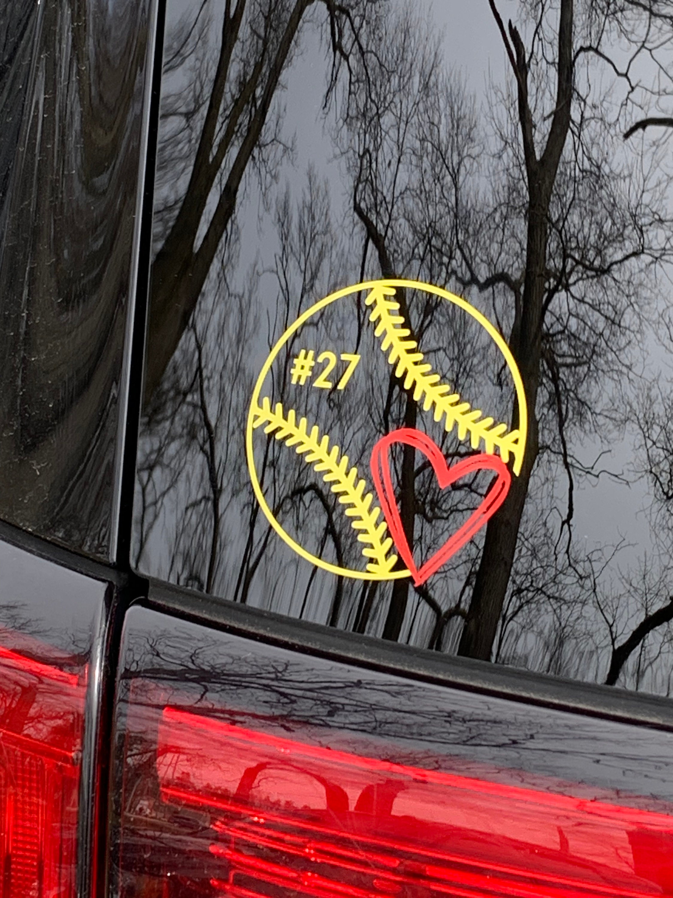 Lamdo 100 Stück Softball Aufkleber – Wasserdichte Vinyl-Sticker Für Wasserflaschen, Laptop, Helm & Skateboard (Gelb, 6–8,5 Cm)