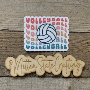 Volleyball sticker,  volleyball waterproof stickers, volleyball team gift,