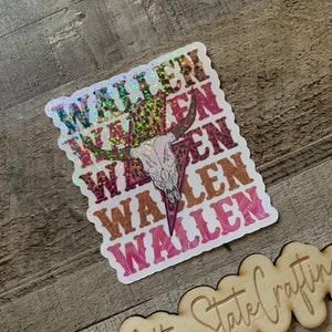 Morgan Wallen holographic waterproof sticker, Morgan Wallen, country music sticker, Nashville sticker