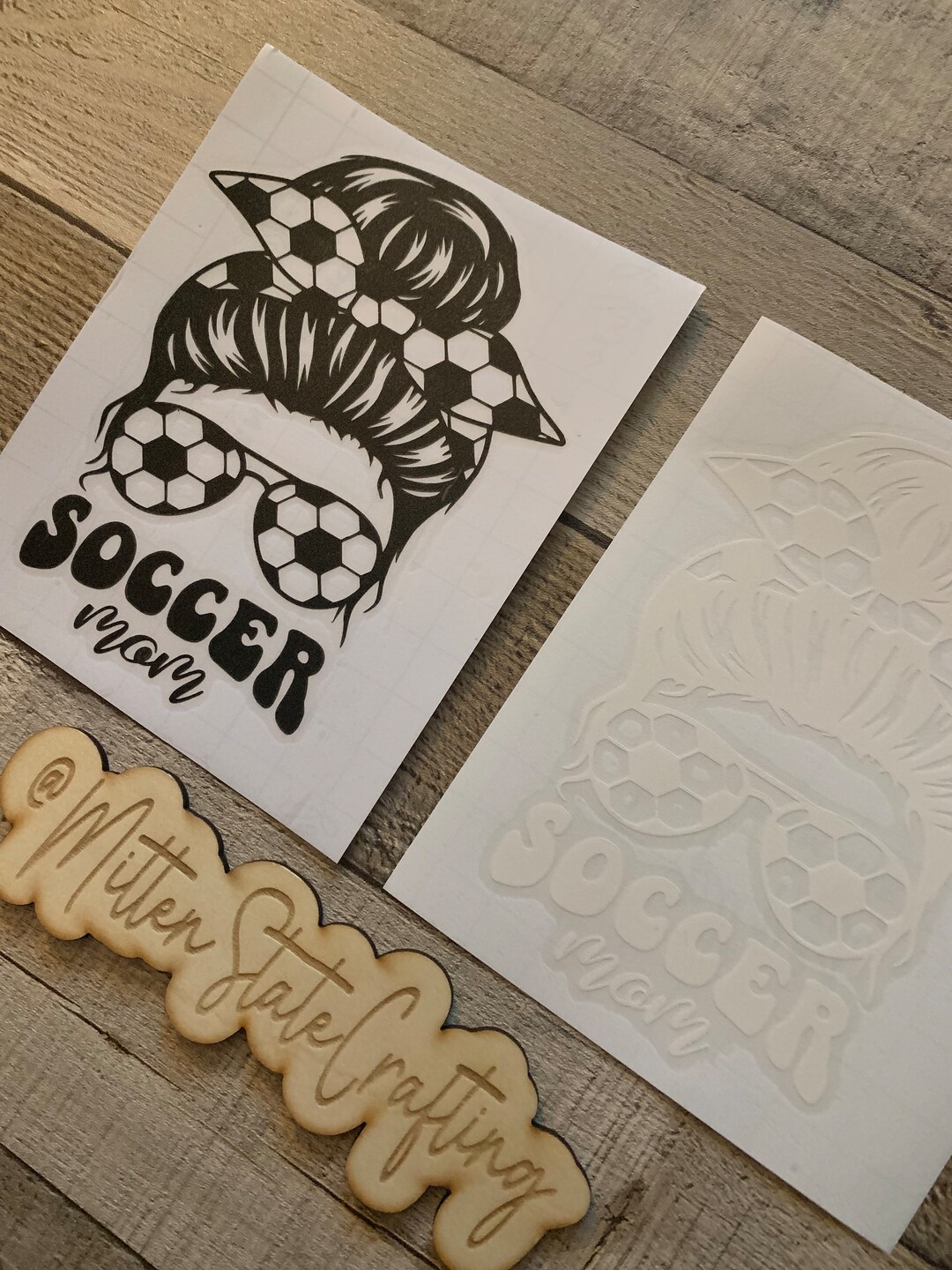 Soccer Mom Decal, Soccer Mom Car Decal, Soccer Messy Bun Decal, Soccer