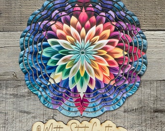 Mandala wind spinner, 8 inch wind spinner, wind spinner, Mandala, colorful wind spinner
