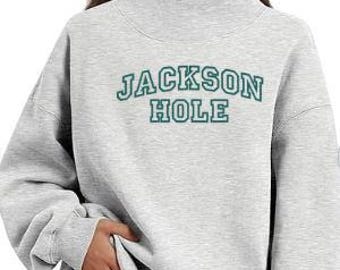 Moletom com gola falsa bordado, moletom bordado para mulheres/homens, moletom de time, moletom escolar personalizado