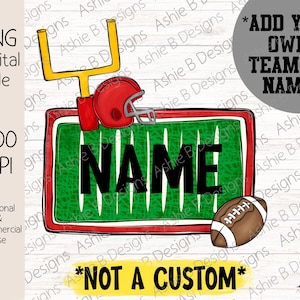 Football PNG, Red Football Field and Goal Sublimation tshirt design, Add your own personalization, Digital Download, DTF