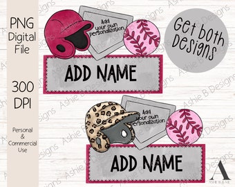 Pink Softball & Helmet PNG, Ballpark t-shirt design, Digital Download, DTF