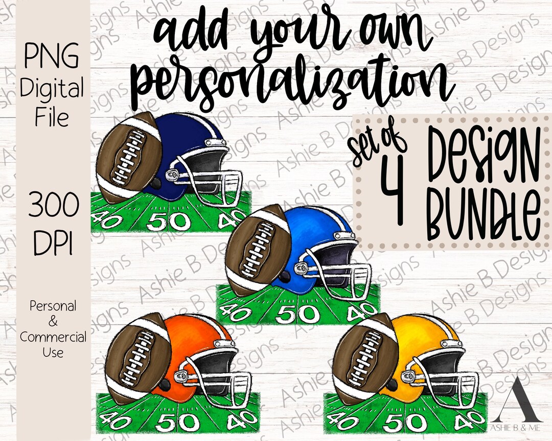 Football PNG, Football Helmet Tshirt Design Bundle, Add Your