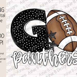 Panthers Football PNG, Go Panthers Football Tshirt design, Digital Download, DTF
