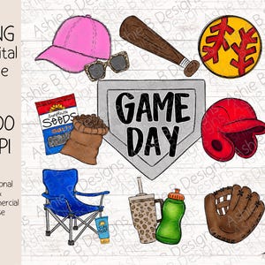Softball Game Day PNG, Softball tshirt design, Digital Download, DTF