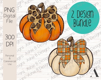Fall Pumpkin Coquette Bow PNG, Pumpkin Tshirt Design Bundle, Digital Download