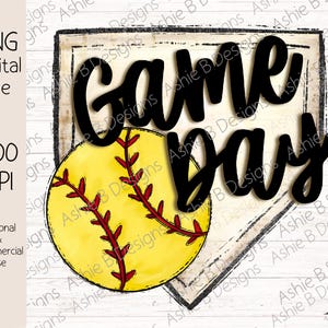 Softball Game Day png, Softball tshirt design, Digital Download, DTF