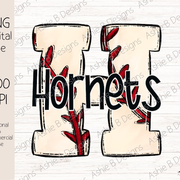 Hornets Baseball PNG, Sublimation t-shirt design, Digital Download