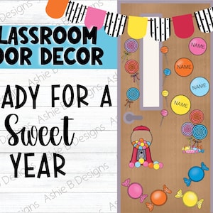 Klassenzimmer Tür Dekor - Bereit für ein süßes Jahr Bulletin Board Kit - Digital Download