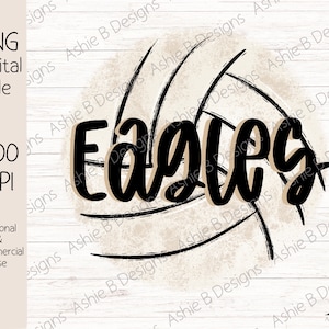 Eagles Volleyball PNG, Sweatshirt Design, Digital Download, DTF