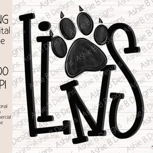 Lions Paw PNG, Lions tshirt Design, Digital Download, DTF