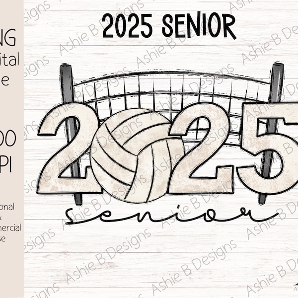 Senior 2025 With Volleyball Etsy