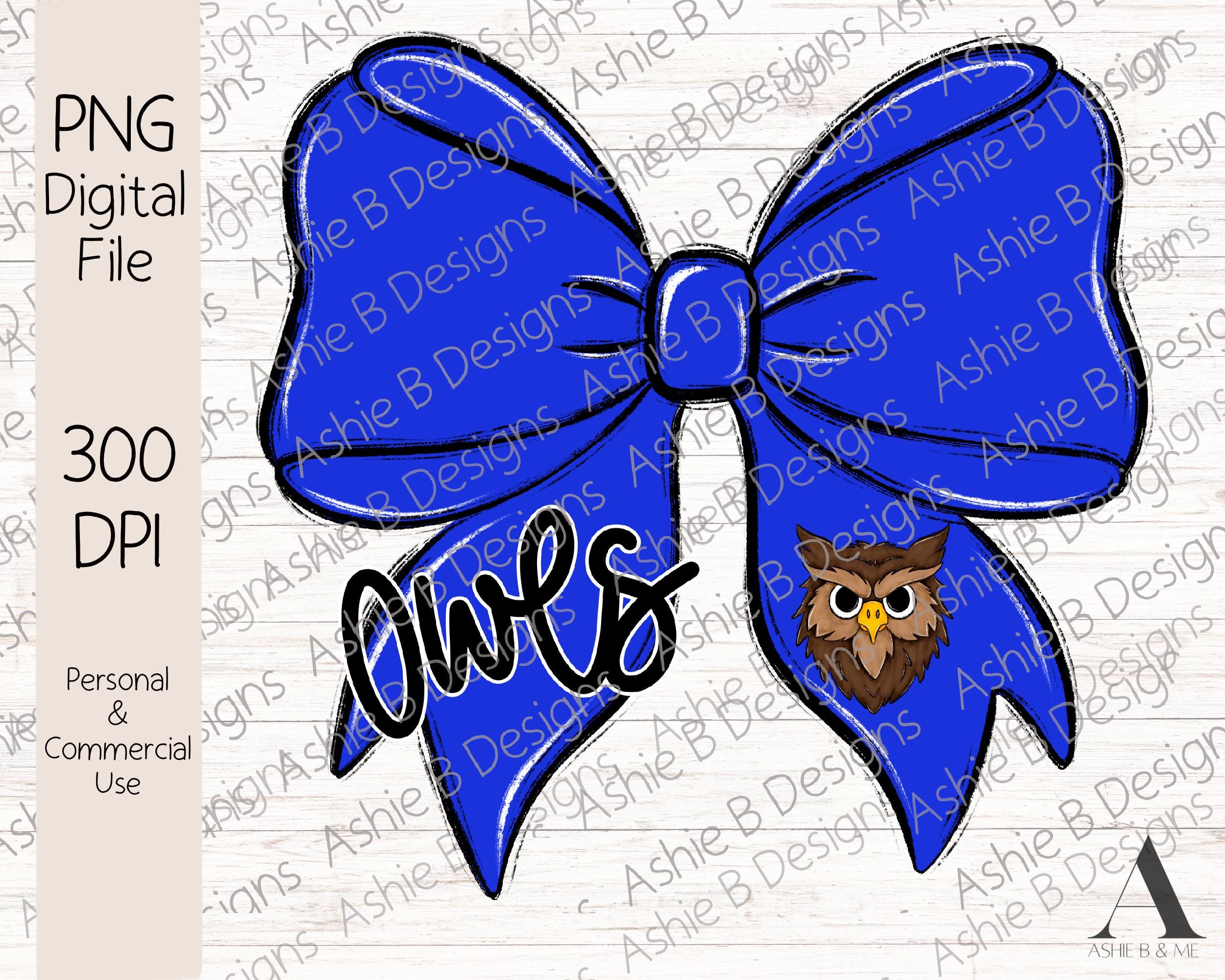 Owls bow PNG, Blue Owls Coquette Bow Tshirt Design, Sublimation, Digital Download