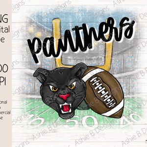 Panthers Football PNG, Sports Png, Sublimation, Football Mom, Sports Mama, Friday Night Lights, T-shirt design, Digital Download, DTF