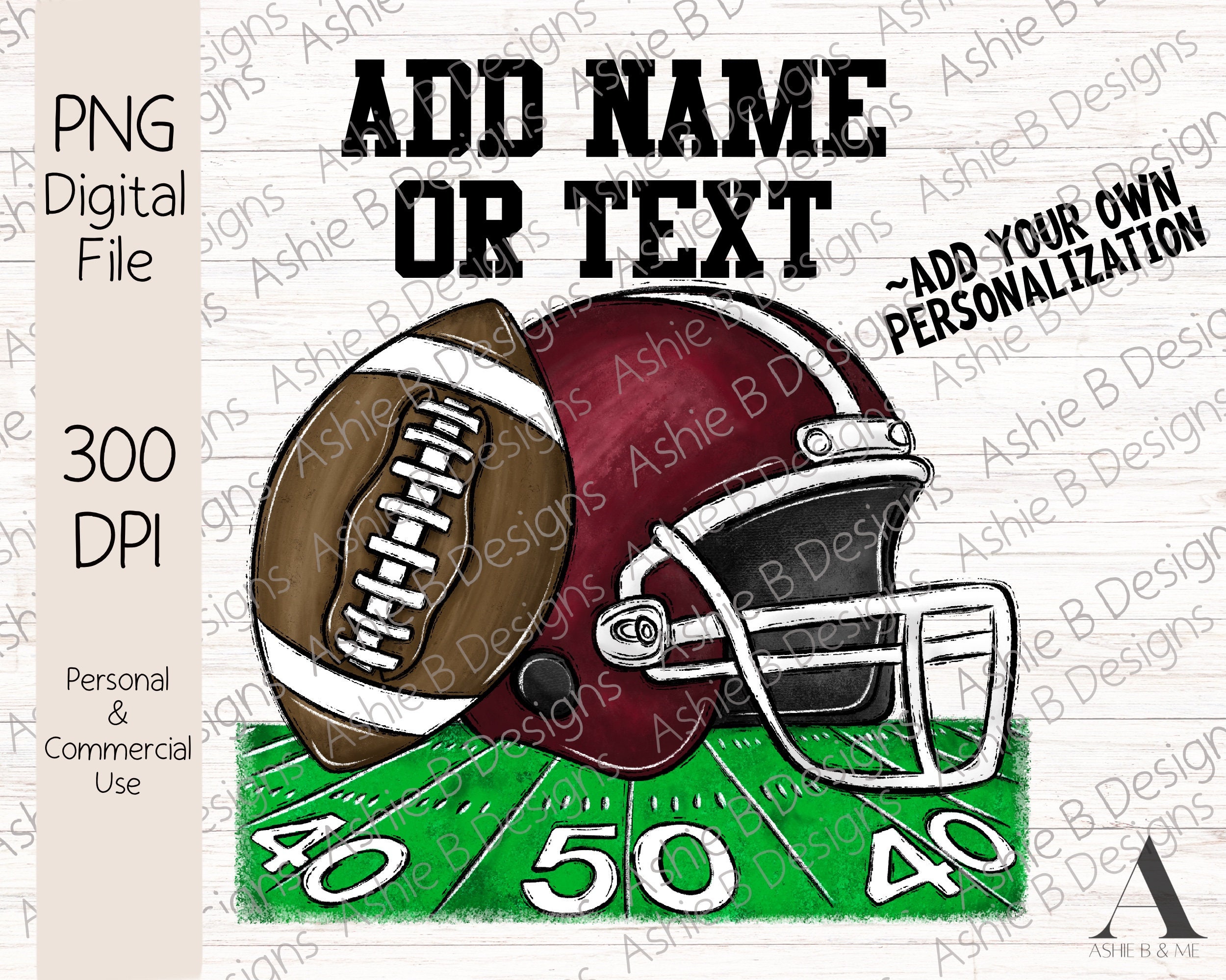 Football PNG, Maroon Football helmet t-shirt design, Add your own personalization, Digital Download, DTF Football PNG, Maroon Football helmet t-shirt design, Add your own personalization, Digital Download, DTF