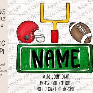 Kinder Fußball PNG, Rot Kinder Fußball Name Patch T-Shirt-Design, fügen Sie Ihre eigene Personalisierung, DTF, digitaler Download